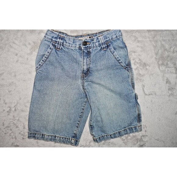 Old Navy Y2K Vintage Painter's Carpenter Jorts BOYS Denim Shorts Grunge SIZE 8 - Picture 1 of 9